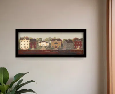 Homezia Main Street 1 Black Framed Print Wall Art