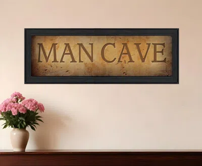 Homezia Man Cave 1 Black Framed Print Wall Art
