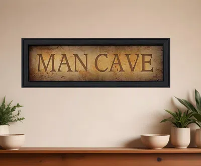 Homezia Man Cave 2 Black Framed Print Wall Art