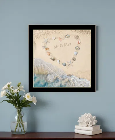 Homezia Marriage Is A Beach 1 Black Framed Print Wall Art