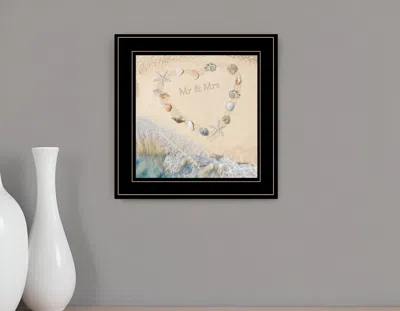 Homezia Marriage Is A Beach 3 Black Framed Print Wall Art