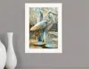Homezia Marsh Herons I 1 White Framed Print Wall Art