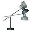Homezia Matte Black And Antiqued Brass Led Adjustable Desk Lamp