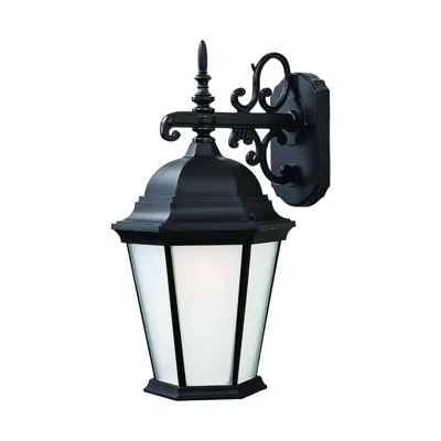 Homezia Matte Black Domed Hanging Lantern Wall Light In Red