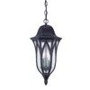 Homezia Matte Black Geometric Glass Hanging Light