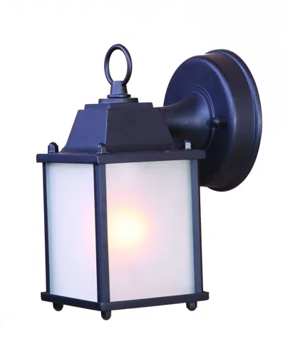 Homezia Matte Black Hanging Frosted Glass Lantern Wall Light