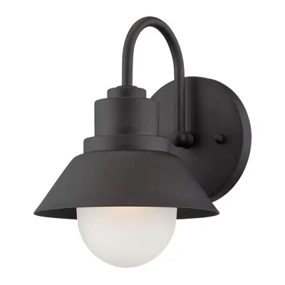 Homezia Matte Black Lamp Shade Wall Light In Blue