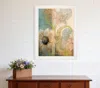 Homezia Meandering Flowers I 1 White Framed Print Wall Art