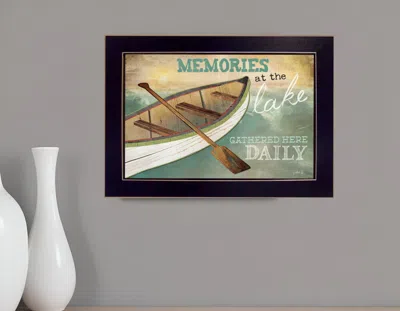 Homezia Memories At The Lake Black Framed Print Wall Art