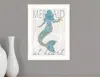 Homezia Mermaid At Heart 1 White Framed Print Wall Art