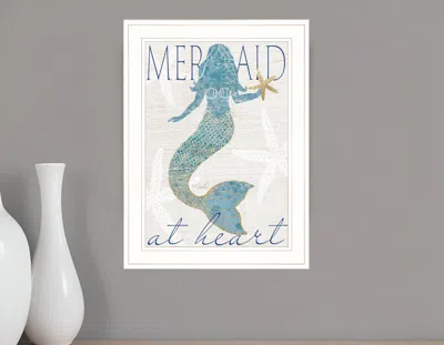 Homezia Mermaid At Heart 1 White Framed Print Wall Art