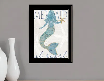 Homezia Mermaid At Heart 2 Black Framed Print Wall Art