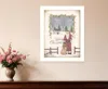 Homezia Merry Christmas White Framed Print Wall Art