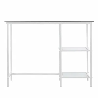 Homezia Metal And Glass Student Desk