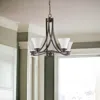Homezia Mia 5-light Oil-rubbed Bronze Chandelier With Etched Glass Shades