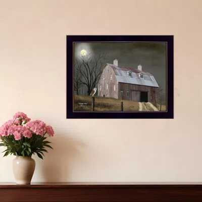 Homezia Midnight Moon 1 Black Framed Print Wall Art