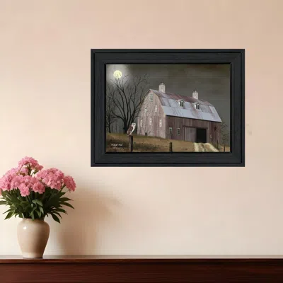 Homezia Midnight Moon 4 Black Framed Print Wall Art