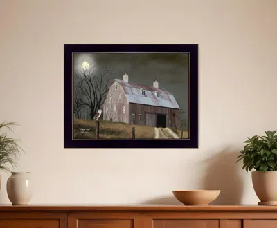 Homezia Midnight Moon 7 Black Framed Print Wall Art