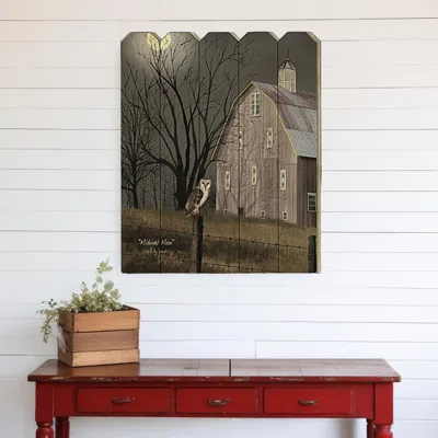 Homezia Midnight Moon Unframed Print Wall Art In Gray