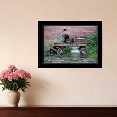 Homezia Milk Wagon 3 Black Framed Print Wall Art