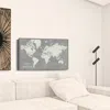 Homezia Minimalist World Map Unframed Print Wall Art