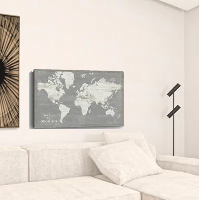Homezia Minimalist World Map Unframed Print Wall Art