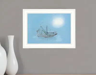 Homezia Misty Morning 1 White Framed Print Wall Art