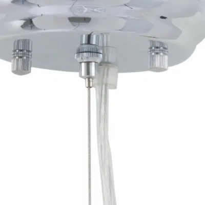 Homezia Mod Chrome And Crystal Bling Chandelier In Metallic