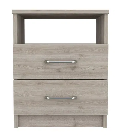 Homezia Modern And Stylish Light Grey Particle Bedroom Nightstand