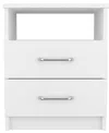 Homezia Modern And Stylish White Particle Bedroom Nightstand