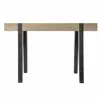 Homezia Modern Chunky Natural And Gray Wood Table Desk