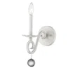 Homezia Modern Farmhouse Rustic White And Crystal Wall Sconce