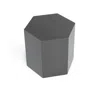 Homezia Modern Light Grey High Gloss Hexagonal End Table