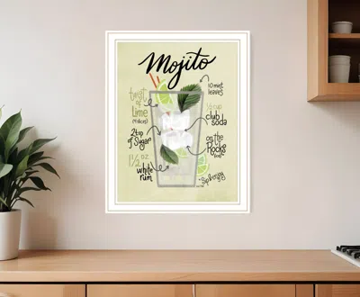 Homezia Mojito 2 White Framed Print Wall Art