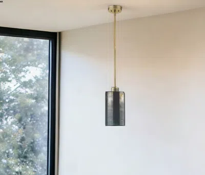 Homezia Monet 1-light Brass Pendant In Black