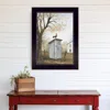 Homezia Morning Commute Outhouse Black Framed Print Wall Art