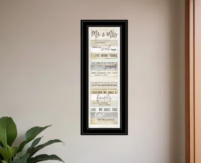 Homezia Mr And Mrs 1 Black Framed Print Wall Art