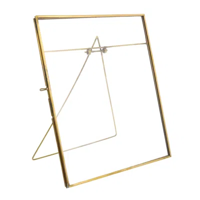 Homezia Multiple Sizes Gold Metal Tabletop Picture Frame In Brown