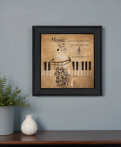 Homezia Music 3 Black Framed Print Wall Art