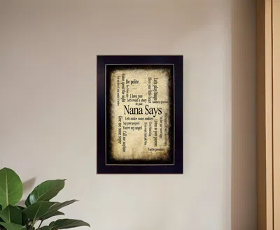 Homezia Nana Says Black Framed Print Wall Art