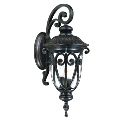 Homezia Naples 3-light Marbelized Mahogany Wall Light In Black