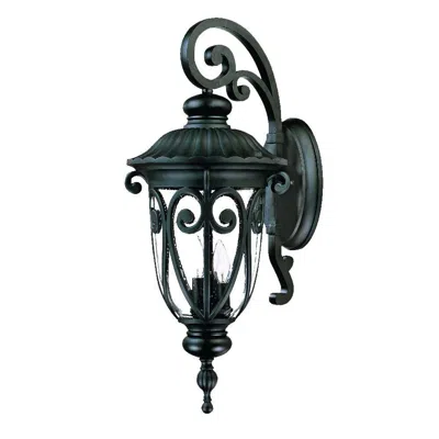 Homezia Naples 3-light Matte Black Wall Light In Burgundy