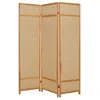 Homezia Natural Brown Bamboo Three Panel Room Divider Screen