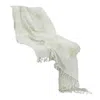 Homezia Natural Woven Cotton Throw Blanket