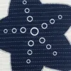 Homezia Nautical Blue Star White Square Accent Pillow