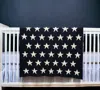Homezia Navy Blue And White Stars Knitted Baby Blanket