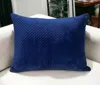 Homezia Navy Blue Lumbar Tufted Throw Pillow