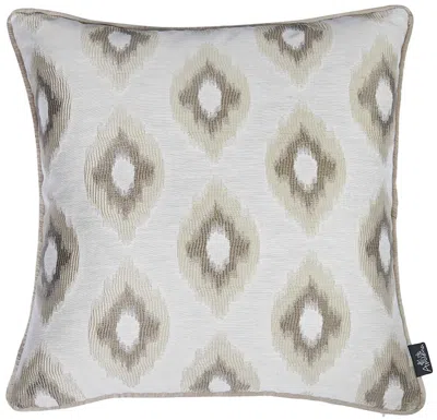 Homezia Neutral Browns Ikat Decorative Throw Pillow Cover In Multi