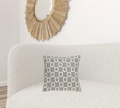 Homezia Neutral Grey Mosaic Throw Pillow