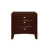 Homezia New Merlot Nightstand With 2 Chambered Drawer